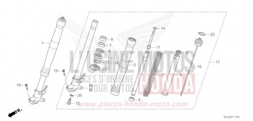FOURCHETTE AVANT (1) CRF1100DP de 2023